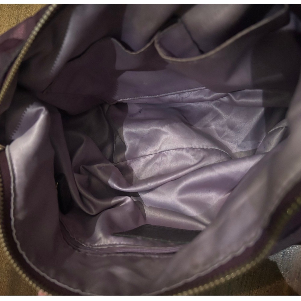 Coach Kristin Hobo Bag Purse Plum Metallic Turnlock Y2K Designer Monogram Luxury - Picture 9 of 11